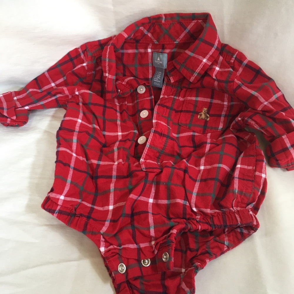 Baby Gap Collar plaid onesie.